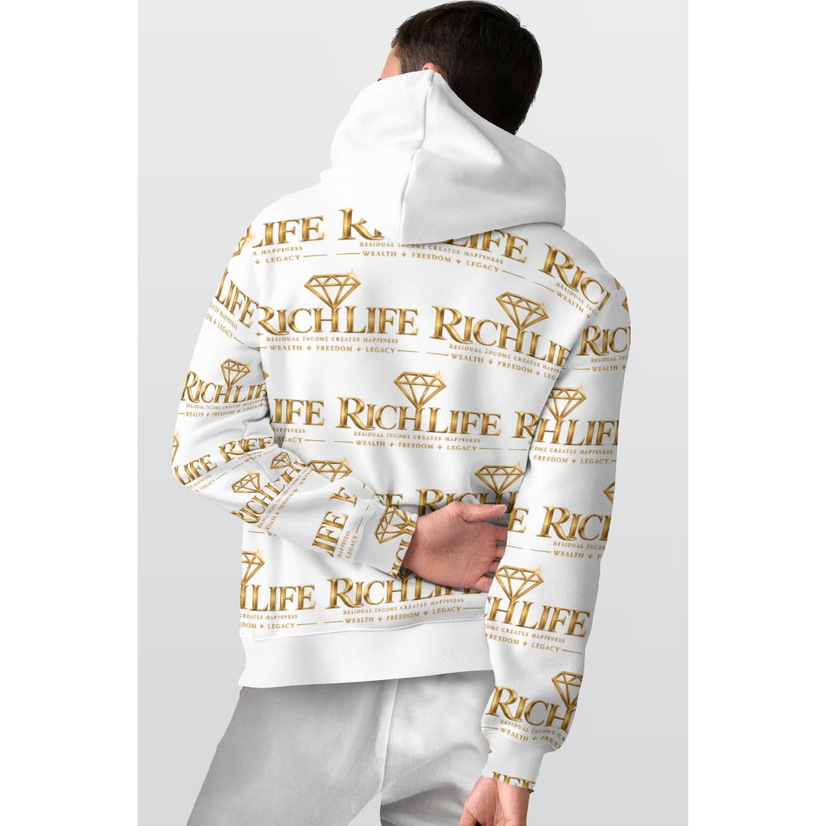 All-Over Print Men's Thicken Pullover Hoodie